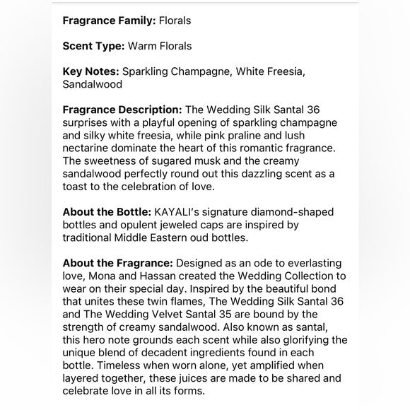 Kayali The Wedding Silk Santal 36 Eau de Parfum 100 ml - Picture 6 of 8